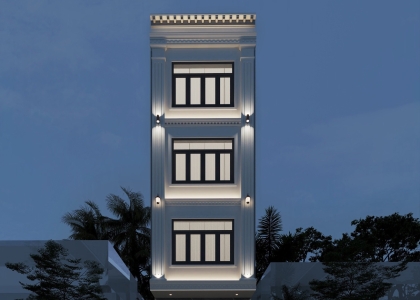 TVL CONSTRUCTION | HOÀN THÀNH THIẾT KẾ KIẾN TRÚC DỰ ÁN NHÀ NGHỈ TƯ NHÂN 4 TẦNG
