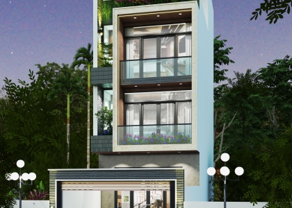 TVL CONSTRUCTION | HOÀN THÀNH THIẾT KẾ PHỐI CẢNH NHÀ 3 TẦNG
