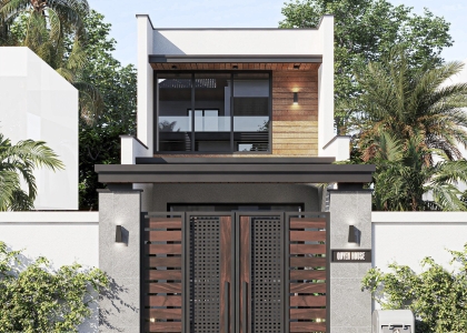 TVL CONSTRUCTION | HOÀN THÀNH THIẾT KẾ PHỐI CẢNH KIẾN TRÚC NHÀ 2 TẦNG