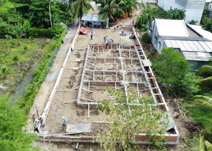 TVL CONSTRUCTION | CẬP NHẬT TIẾN ĐỘ DỰ ÁN BIỆT THỰ SÂN VƯỜN