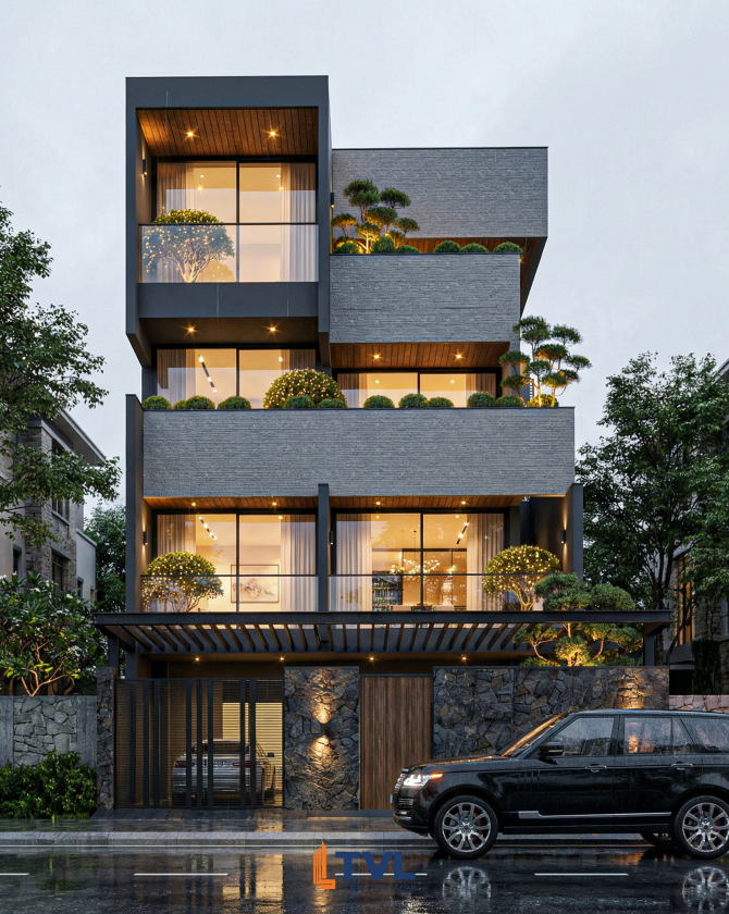 BIỆT THỰ HIỆN ĐẠI -  4 TẦNG