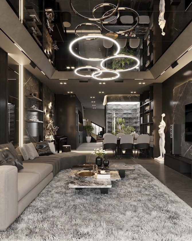 LUXURIOUS DARK-TONE HOME