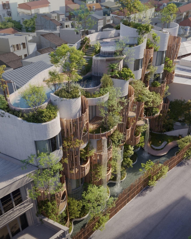 KHÁCH SẠN ELMWOOD - 1 HẦM, 6 TẦNG